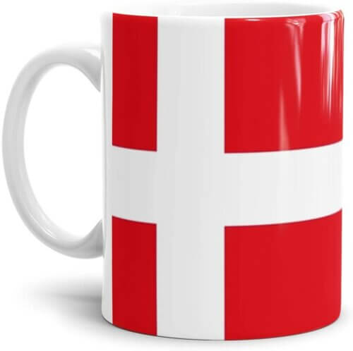 Tasse mit Dänemark Flagge