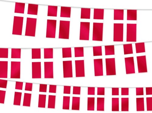 Dänemark Flagge Wimpelkette