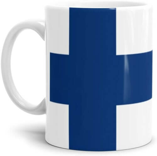 Tasse mit Finnland-Flagge