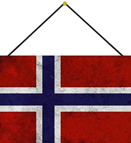 Blechschild Norwegen-Flagge